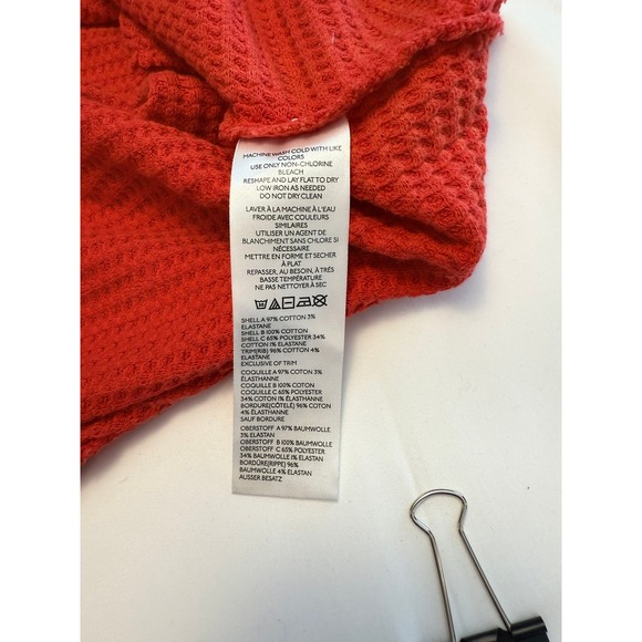 BDG Urban Outfitters Boho Retro Red Rainbow Stripe Waffle Knit LS Tunic Womens M - Picture 8 of 10